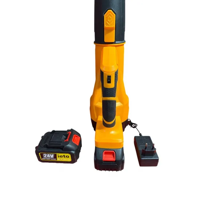 Suflanta aer pe acumulator, Ieto B213825, 6 viteze, 600 W, 37m/s, set 2 acumulatori 24V 4Ah + incarcator