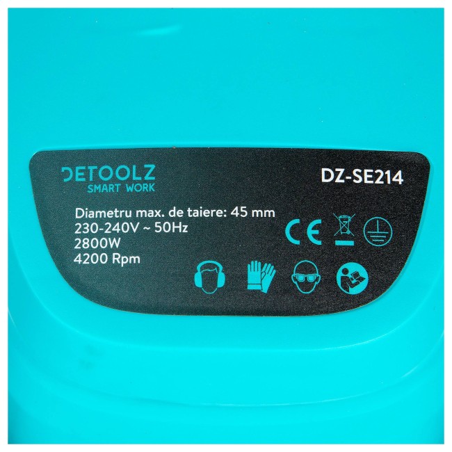 Tocator de crengi si resturi vegetale Detoolz DZ-SE214, electric, 2800 W, diametru max. 45 mm