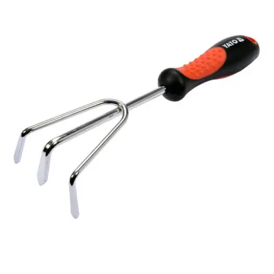 Cultivator din oțel, lungime 27 cm, 3 gheare, Yato YT-8890