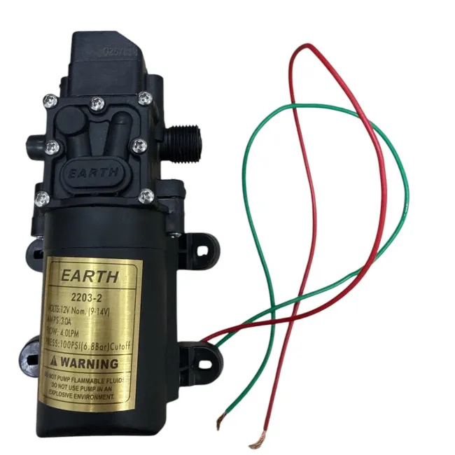Pompa de presiune pentru pompa de stropit, 12 V, 6.8 Bar, 4.0 L/min, model cu filet Pompa de presiune pentru pompa de stropit, 12 V, 6.8 Bar, 4.0 L/min, model cu filet