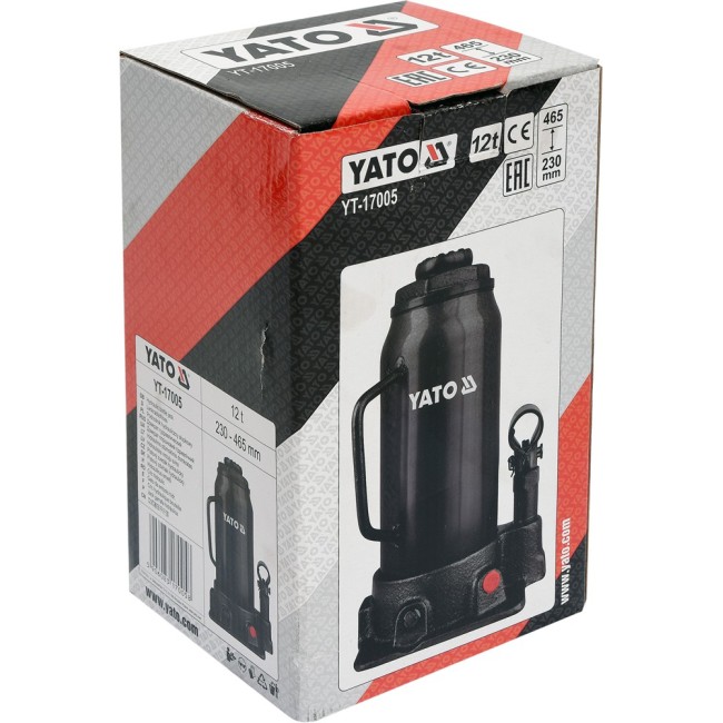 Cric hidraulic, Yato YT-17005, capacitate 12 Tone, 230-465 mm