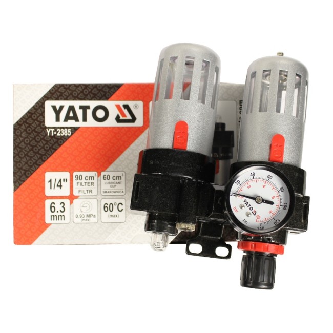 Filtru aer cu reductor si rezervor de ulei pentru compresoare Yato YT-2385