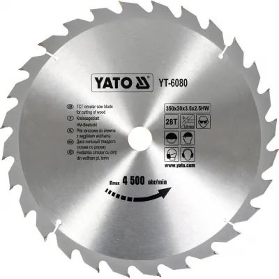 Panza Fierastrau Circular pentru Lemn 350X28X30 YT-6080 Panza Fierastrau Circular pentru Lemn 350X28X30 YT-6080