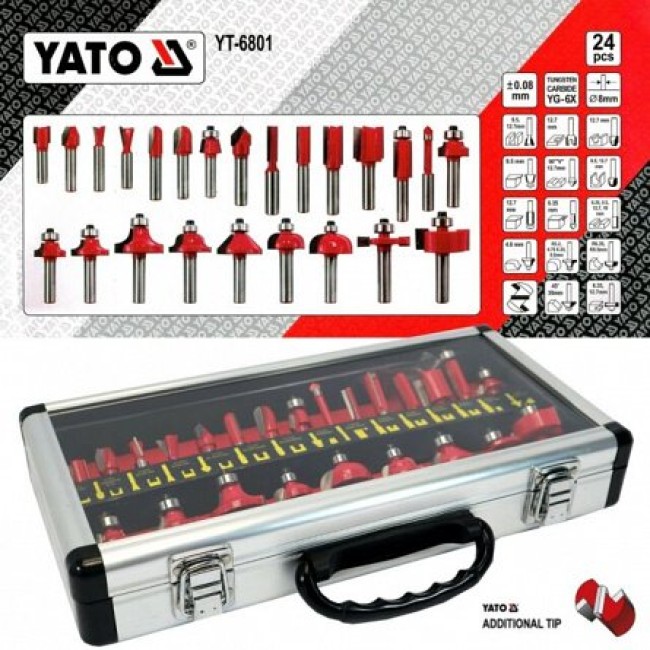 Set freze pentru lemn 25buc Yato YT-6801