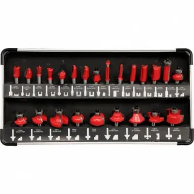 Set freze pentru lemn 25buc Yato YT-6801 Set freze pentru lemn 25buc Yato YT-6801