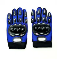 Manusi Moto, ATV Albastre cu Protectii pentru Monturi