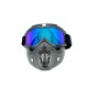 Masca Protectie Fata din Plastic Dur cu Ochelari pentru Moto, ATV