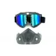 Masca Protectie Fata din Plastic Dur cu Ochelari pentru Moto, ATV