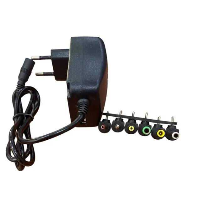 Incarcator universal cu tensiune variabila 45W, USB, Cu 6 conectori de tip 3V / 4.5V / 5V / 6V / 7.5V / 9V / 12V, negru