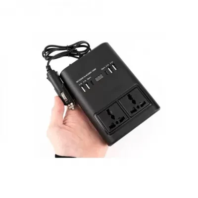 Invertor Auto 150W 12/24V DC la 220V AC cu 4xUSB/ 2x USB Type-C, 2xPort 220, Led Digital, Protectie Supraincalzire Invertor Auto 150W 12/24V DC la 220V AC cu 4xUSB/ 2x USB Type-C, 2xPort 220, Led Digital, Protectie Supraincalzire