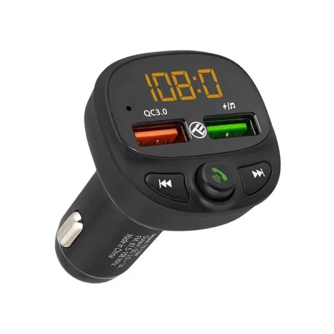 Modulator FM Bluetooth FMT-B7, USB, microSD, QC 3.0, Negru