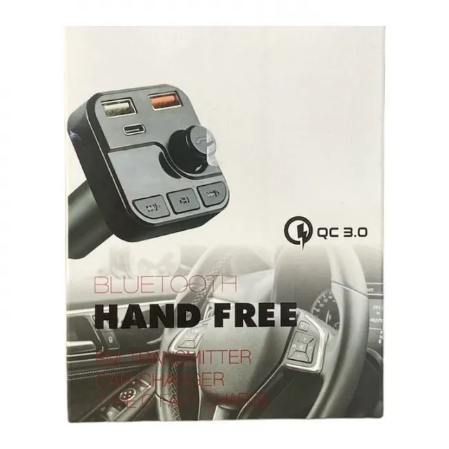 Modulator Auto FM Bluetooth 5.0, 12-24 V, USB 1.0, MP3 Player, Type C 18W, USB 3.0 A, Negru Modulator Auto FM Bluetooth 5.0, 12-24 V, USB 1.0, MP3 Player, Type C 18W, USB 3.0 A, Negru