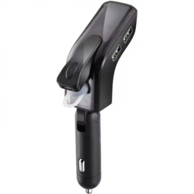 Kit Handsfree Auto, Bluetooth Cu Casca Inclusa, FM, Wireless, 2xUSB Kit Handsfree Auto, Bluetooth Cu Casca Inclusa, FM, Wireless, 2xUSB