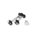Claxon auto, camion, tir, cu 2 pipe cromate integrate, pentru compresor cu aer, universal, alimentare 12-24v