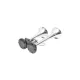 Claxon auto, camion, tir, cu 2 pipe cromate integrate, pentru compresor cu aer, universal, alimentare 12-24v