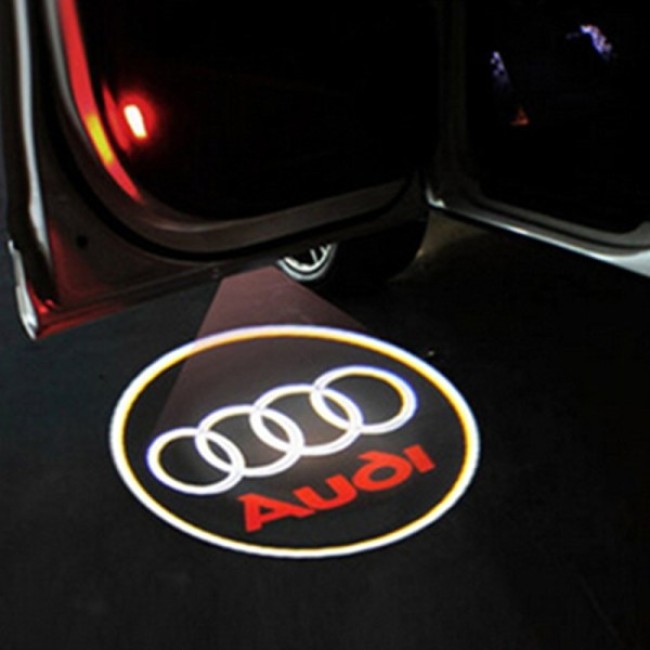 Set 2 Proiectoare Led logo Audi A1, A4, A5, A6, A8, TT, R8, Q5, Q7