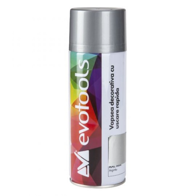 Spray vopsea Argintiu RAL 9006 400 ml ETS Evotools