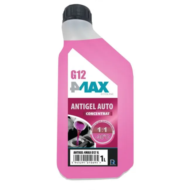 Antigel auto concentrat G12 4max, -30 grade, 1l