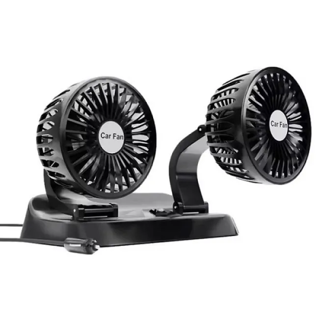 Ventilator Auto Dublu, 12V, 2 Ventilatoare Independente Rotative,2 Trepte Putere