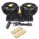 Ventilator auto dublu, 10W, 2 trepte de viteza, rotire 360°, silentios Ventilator auto dublu, 10W, 2 trepte de viteza, rotire 360°, silentios