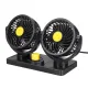 Ventilator auto dublu, 10W, 2 trepte de viteza, rotire 360°, silentios Ventilator auto dublu, 10W, 2 trepte de viteza, rotire 360°, silentios