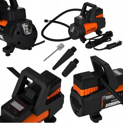 Compresor aer, auto, Kraft&Dele KD3440, 200 PSI, 45 L/min, 12 V, 168 W, lanterna, buton On/Off, manometru digital