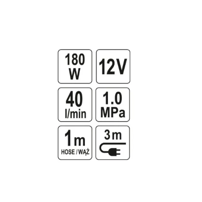 Compresor Auto Yato YT-73460, 10 bar, 40l/min, 12V