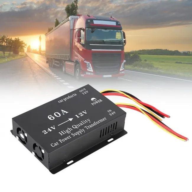 Convertor 24v in 12v 60 amperi pentru camioane, auto, tir, utilaje Convertor 24v in 12v 60 amperi pentru camioane, auto, tir, utilaje