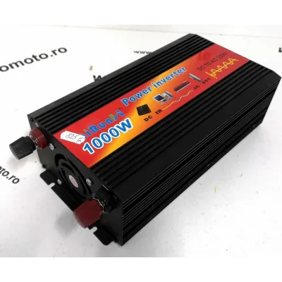 Invertor tensiune 12V-220V Lairun, 1000 W, sinus pur Invertor tensiune 12V-220V Lairun, 1000 W, sinus pur