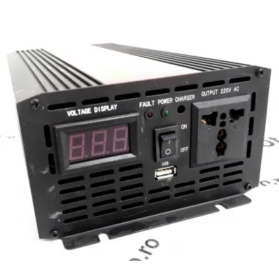 Invertor tensiune 12V-220V Lairun, 1000 W, sinus pur Invertor tensiune 12V-220V Lairun, 1000 W, sinus pur