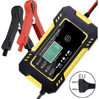 Redresor, Incarcator Digital Cu Display Atomat Inteligent Pentru Masina Si Motocicleta 12V