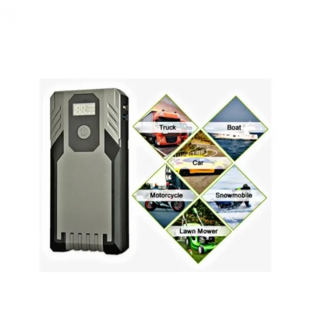 Starter Auto Portabil, 14800 mAh, 12 V, 500A, Lanterna, 2X USB A, 1X USB Type-C, Afisaj Digital