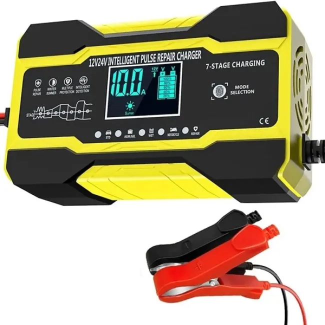 Redresor Auto Inteligent, 12V-24V, Digital 7 cicluri de incarcare, Auto Smart