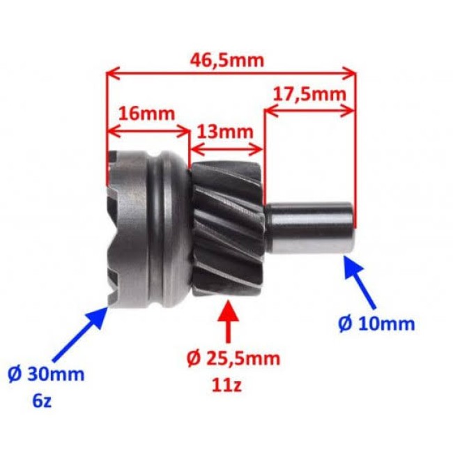 Rac pornire scuter Piaggio Liberty, FLY 125cc, 11dinti